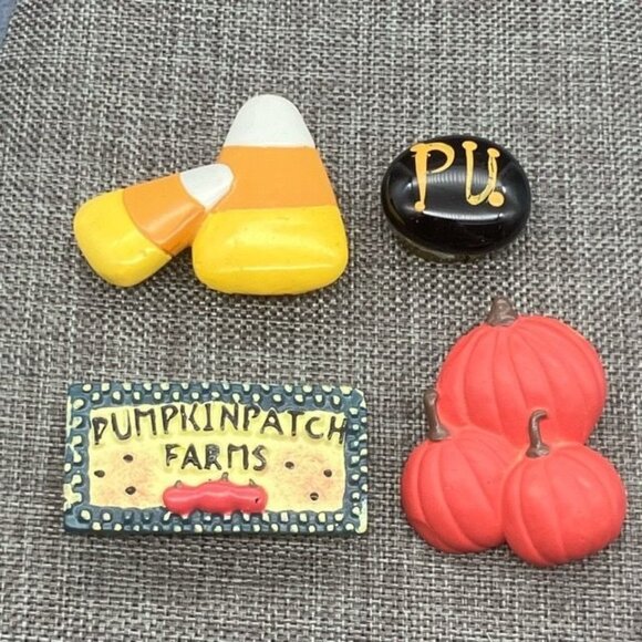 Halloween Button Covers Lot As Is Candy Corn Pumpkins Pumpkinpatch Farms PU Fall - Picture 1 of 8